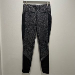 Lululemon White and Black Speckled Leggings